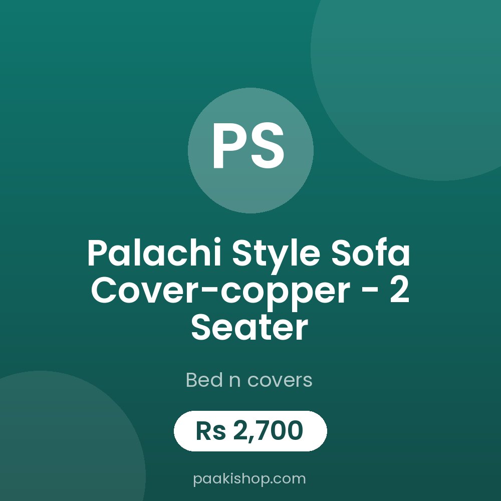 Palachi Style Sofa Cover-copper - 2 Seater