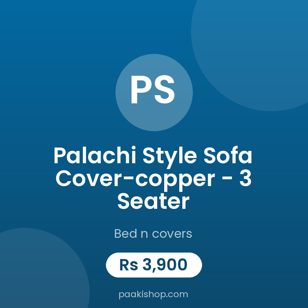 Palachi Style Sofa Cover-copper - 3 Seater
