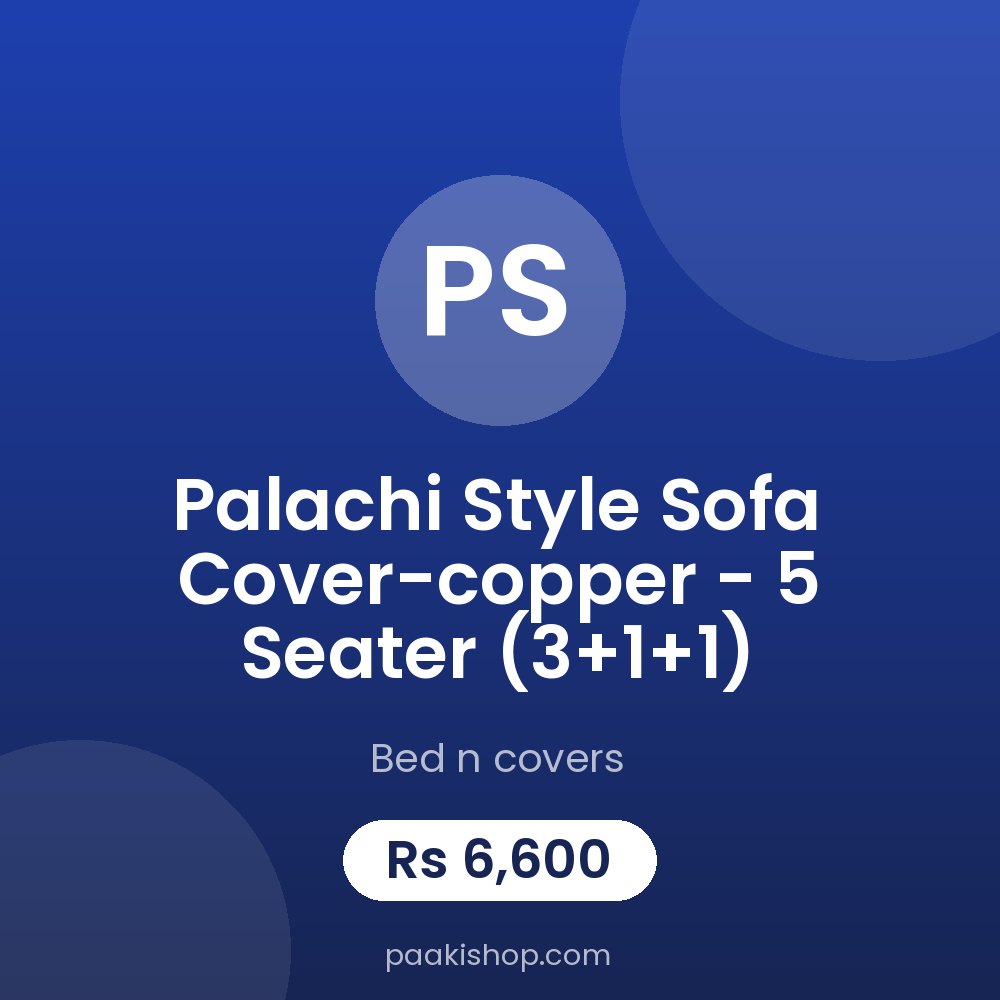 Palachi Style Sofa Cover-copper - 5 Seater (3+1+1)