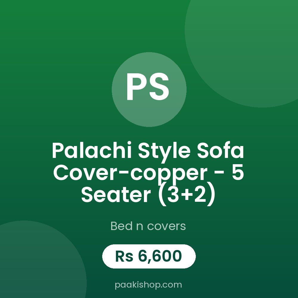 Palachi Style Sofa Cover-copper - 5 Seater (3+2)