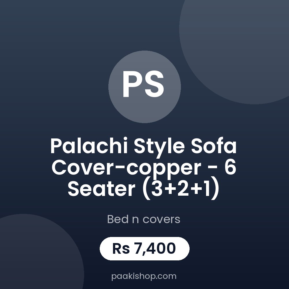 Palachi Style Sofa Cover-copper - 6 Seater (3+2+1)