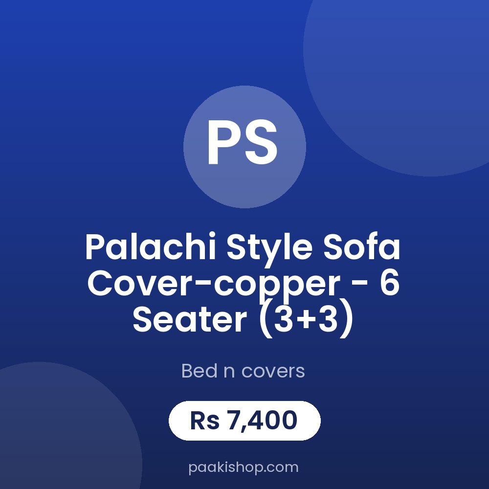 Palachi Style Sofa Cover-copper - 6 Seater (3+3)