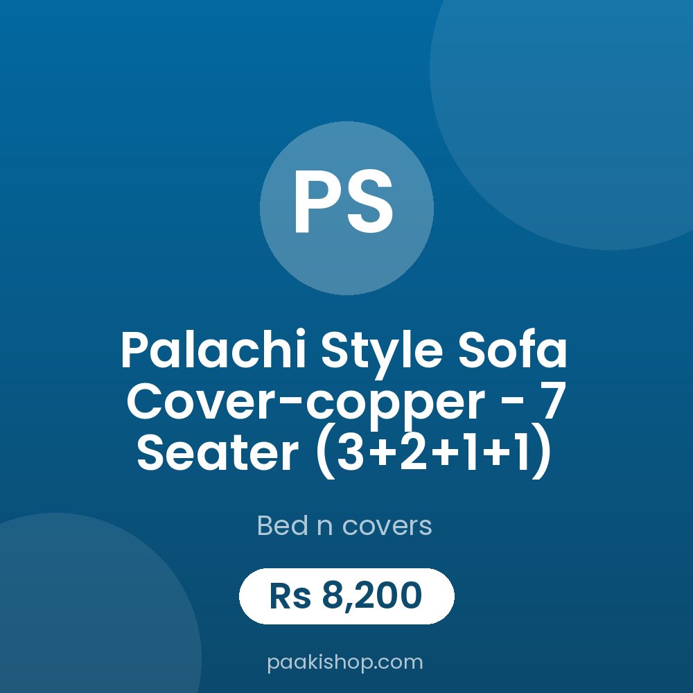 Palachi Style Sofa Cover-copper - 7 Seater (3+2+1+1)