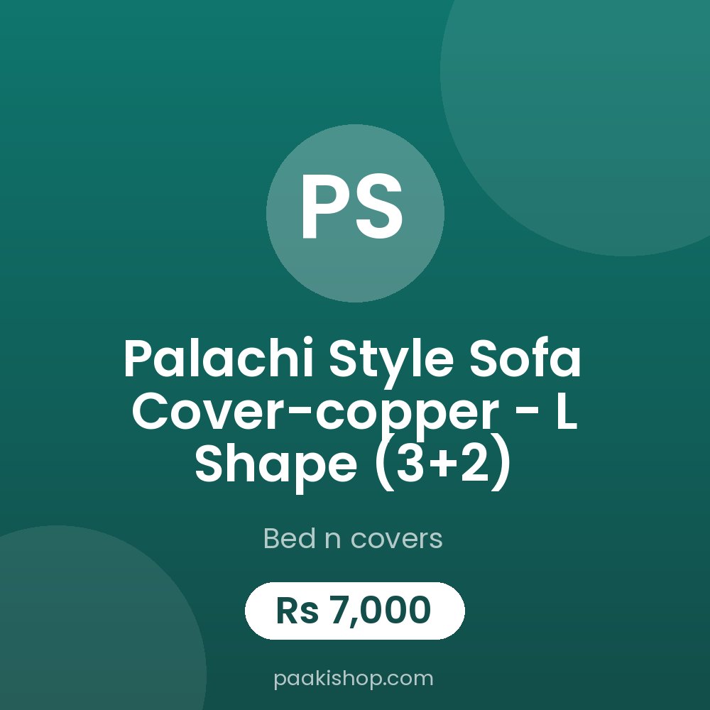 Palachi Style Sofa Cover-copper - L Shape (3+2)