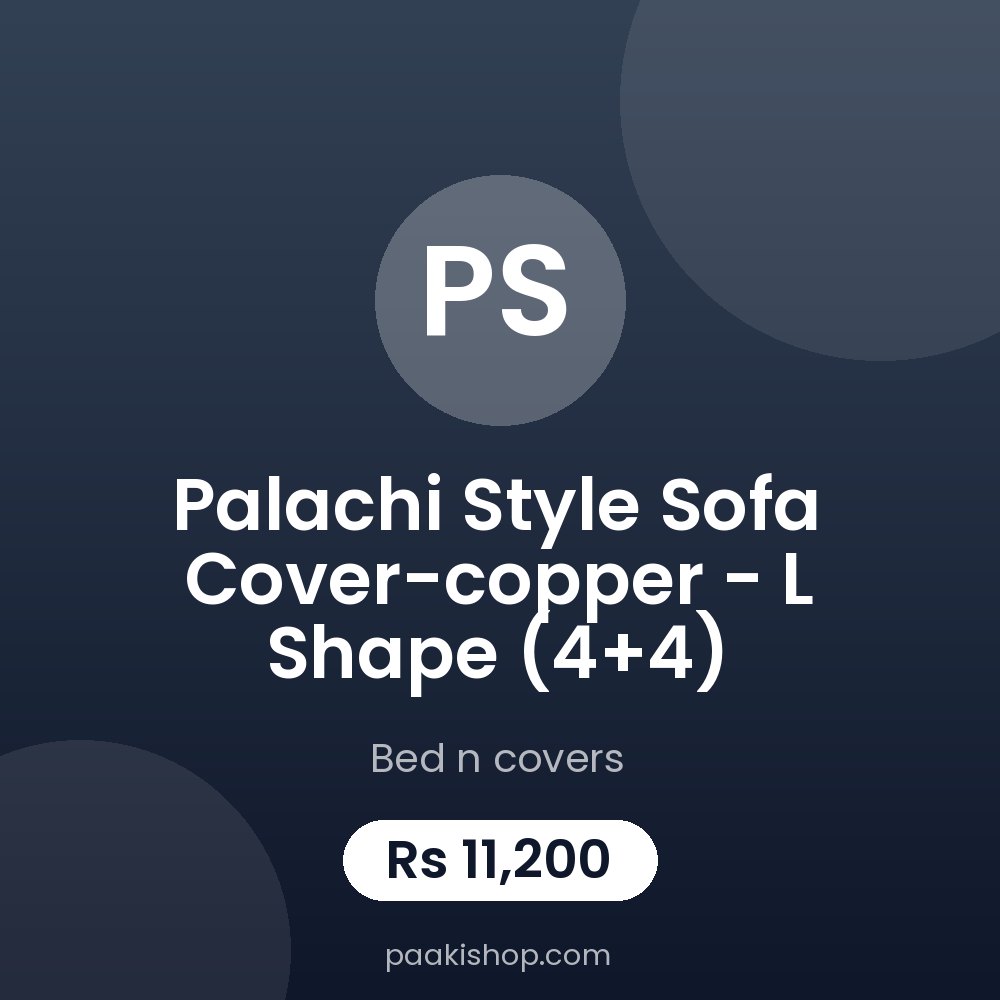 Palachi Style Sofa Cover-copper - L Shape (4+4)