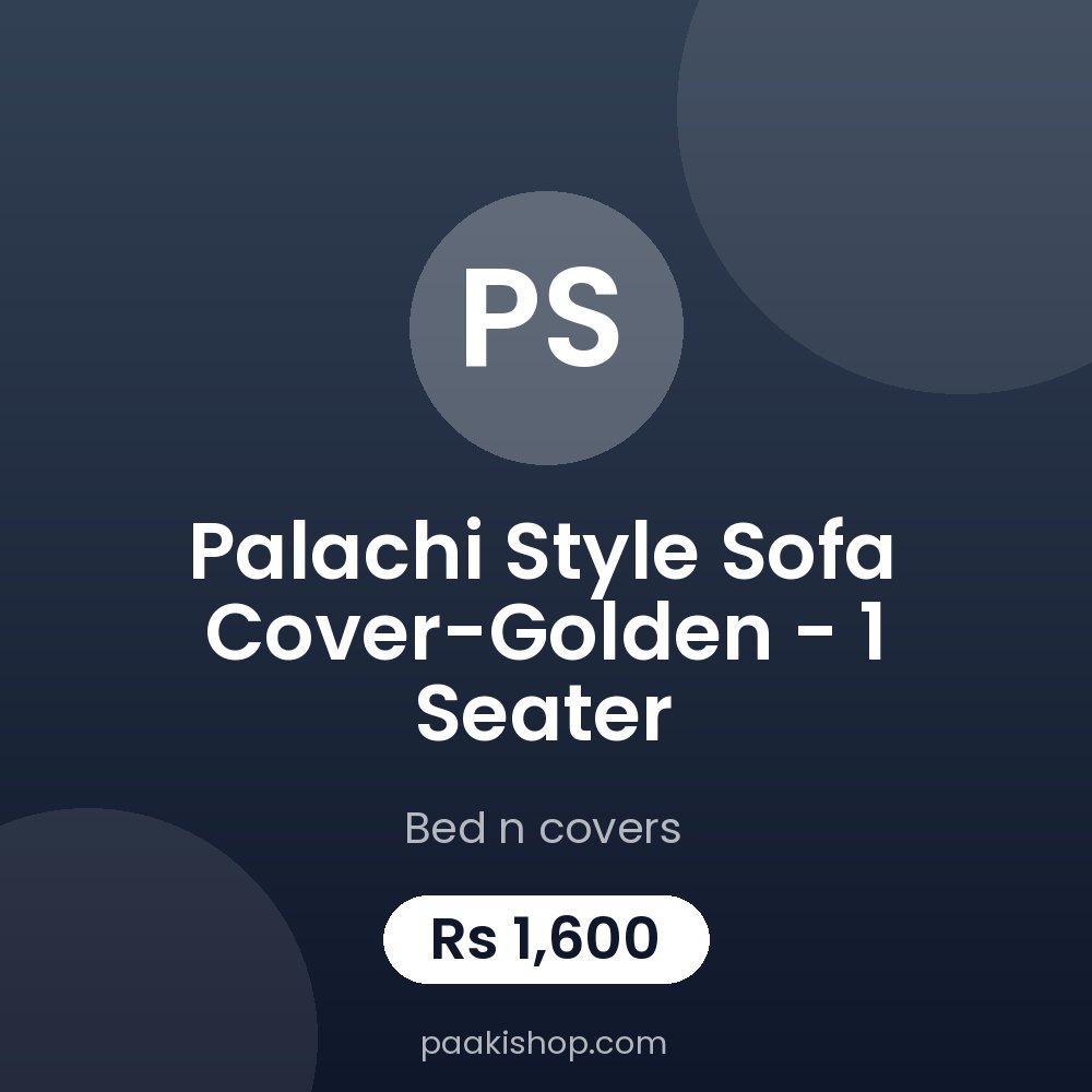 Palachi Style Sofa Cover-Golden - 1 Seater