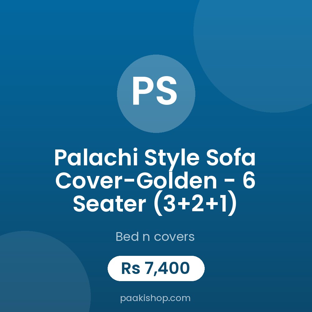 Palachi Style Sofa Cover-Golden - 6 Seater (3+2+1)
