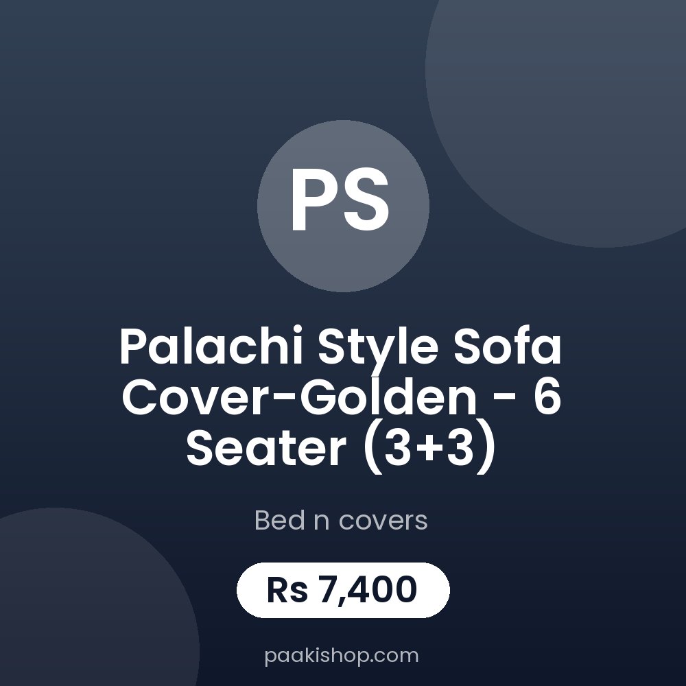 Palachi Style Sofa Cover-Golden - 6 Seater (3+3)