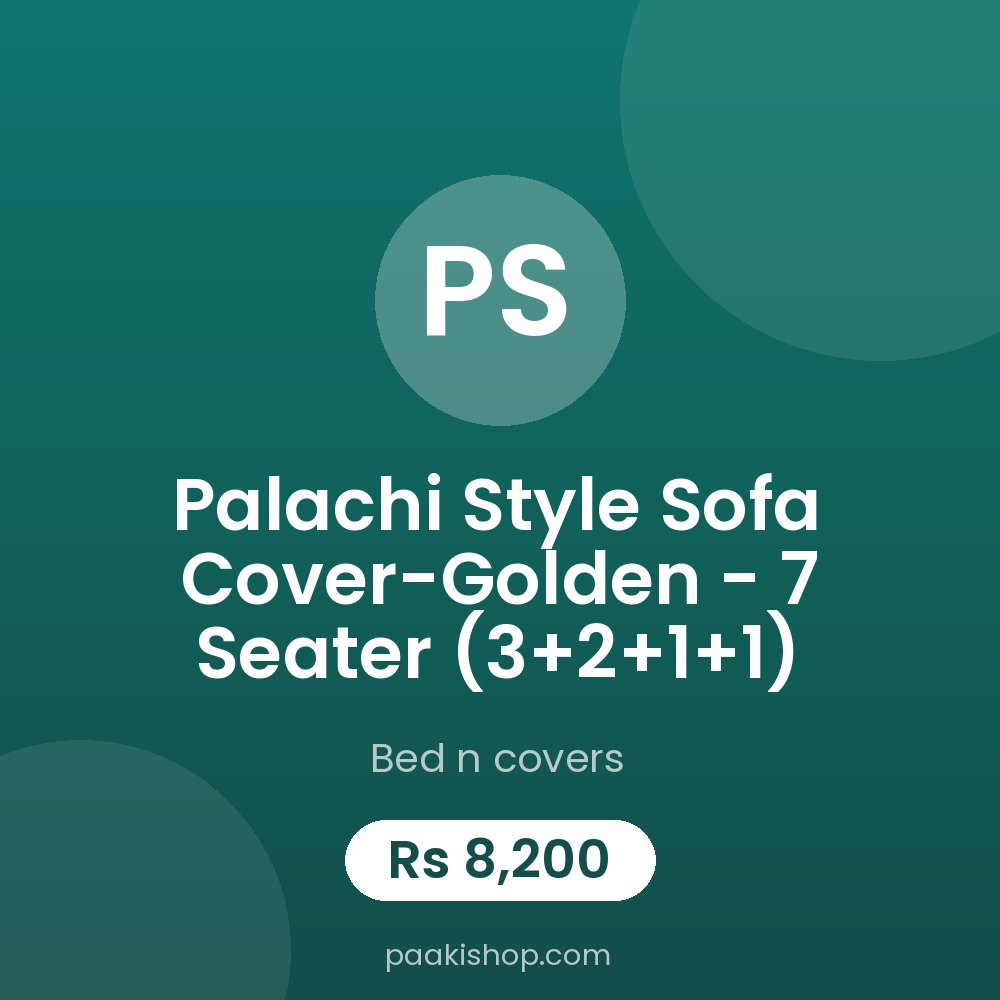 Palachi Style Sofa Cover-Golden - 7 Seater (3+2+1+1)