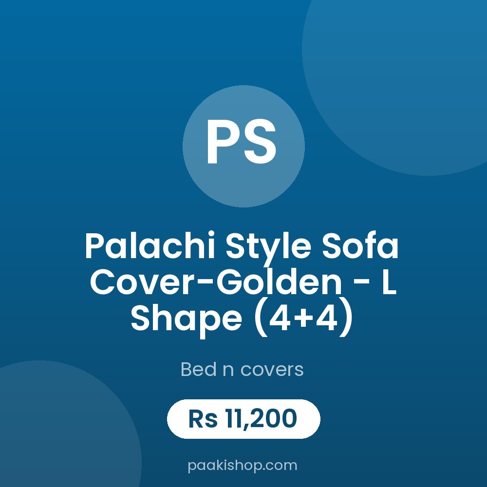 Palachi Style Sofa Cover-Golden - L Shape (4+4)