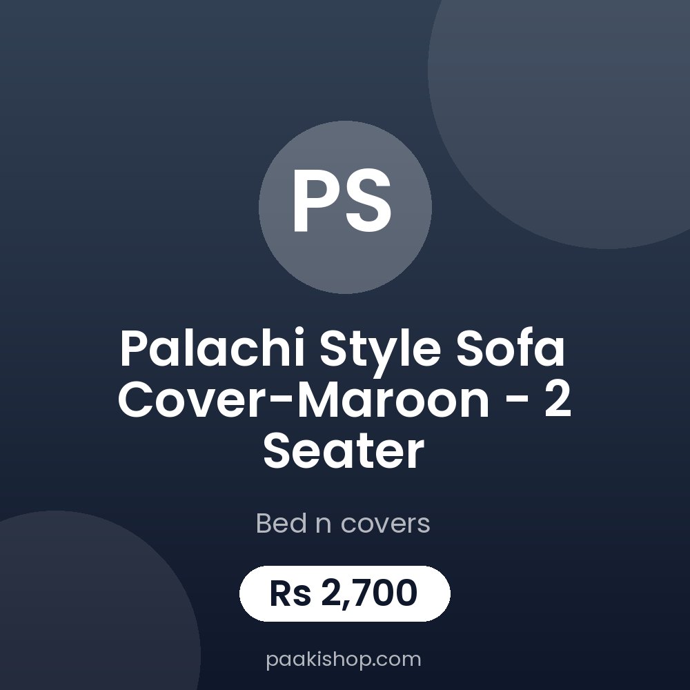 Palachi Style Sofa Cover-Maroon - 2 Seater
