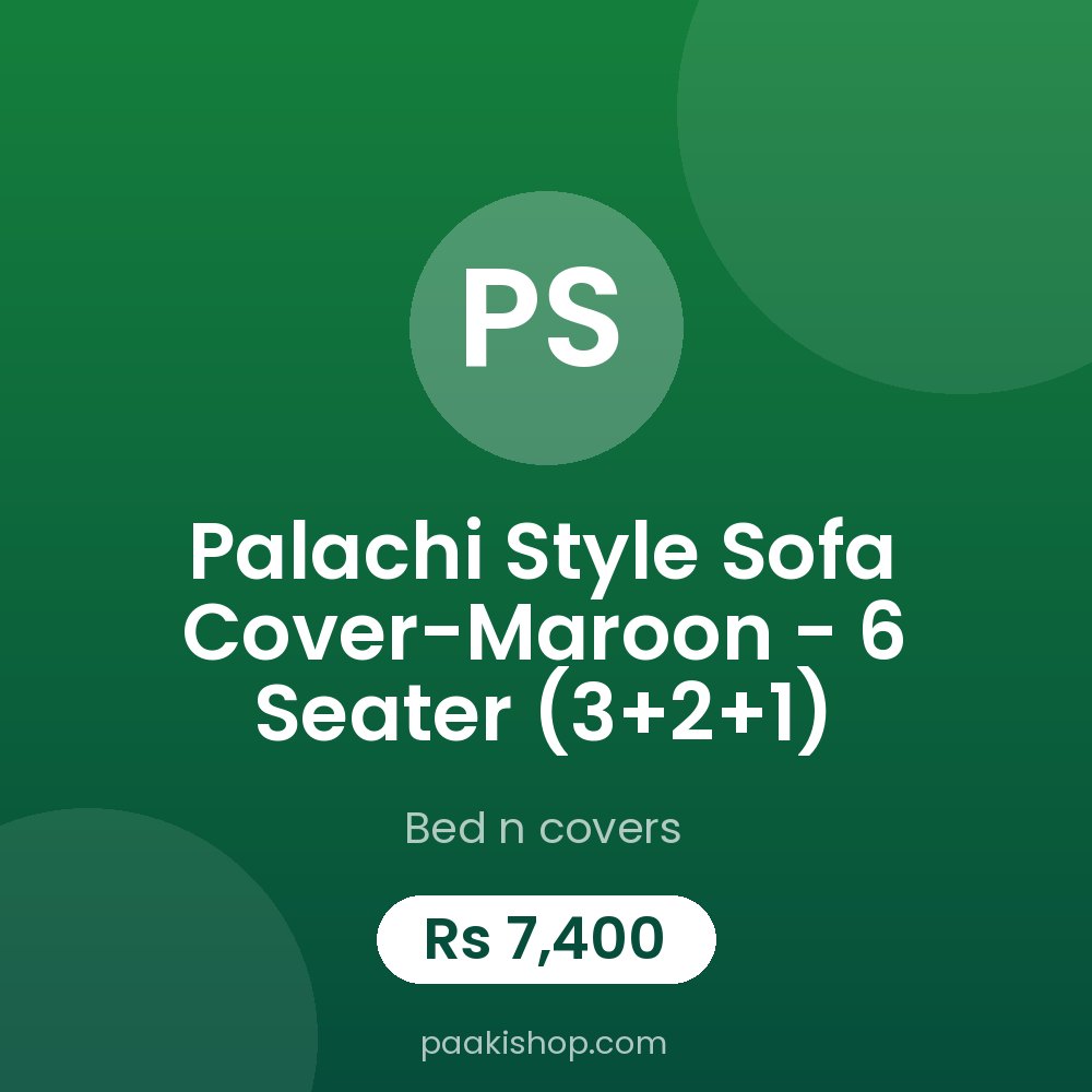 Palachi Style Sofa Cover-Maroon - 6 Seater (3+2+1)