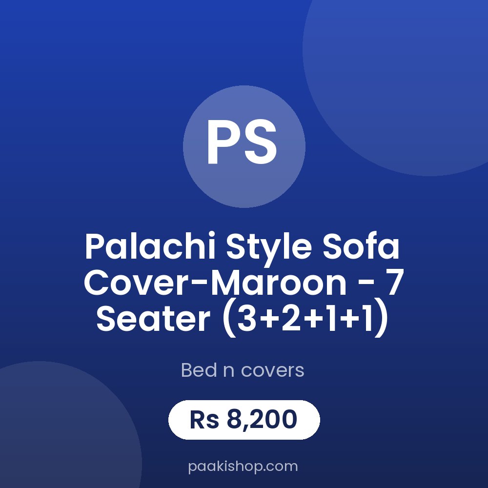 Palachi Style Sofa Cover-Maroon - 7 Seater (3+2+1+1)