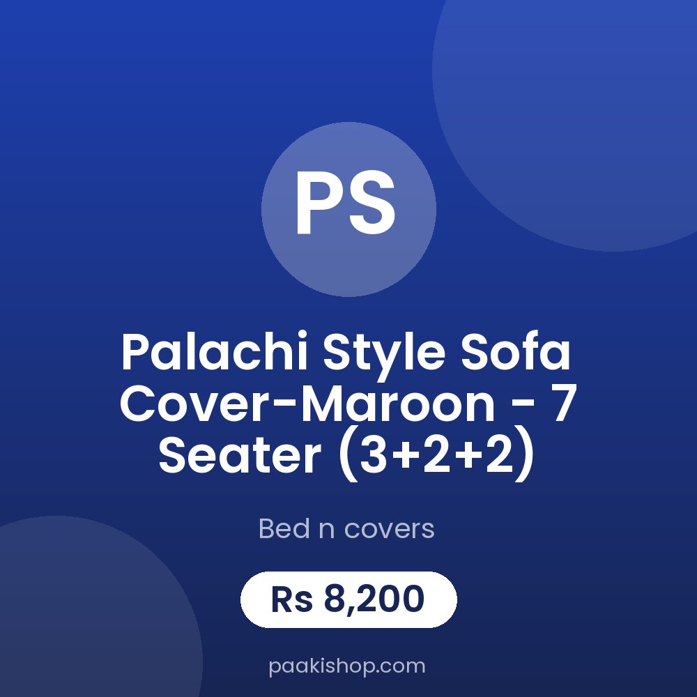 Palachi Style Sofa Cover-Maroon - 7 Seater (3+2+2)