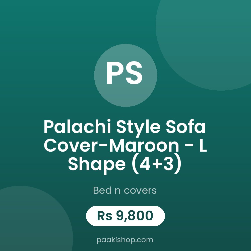Palachi Style Sofa Cover-Maroon - L Shape (4+3)