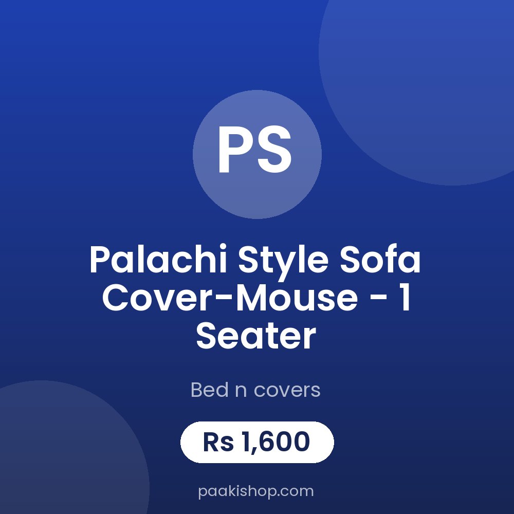 Palachi Style Sofa Cover-Mouse - 1 Seater