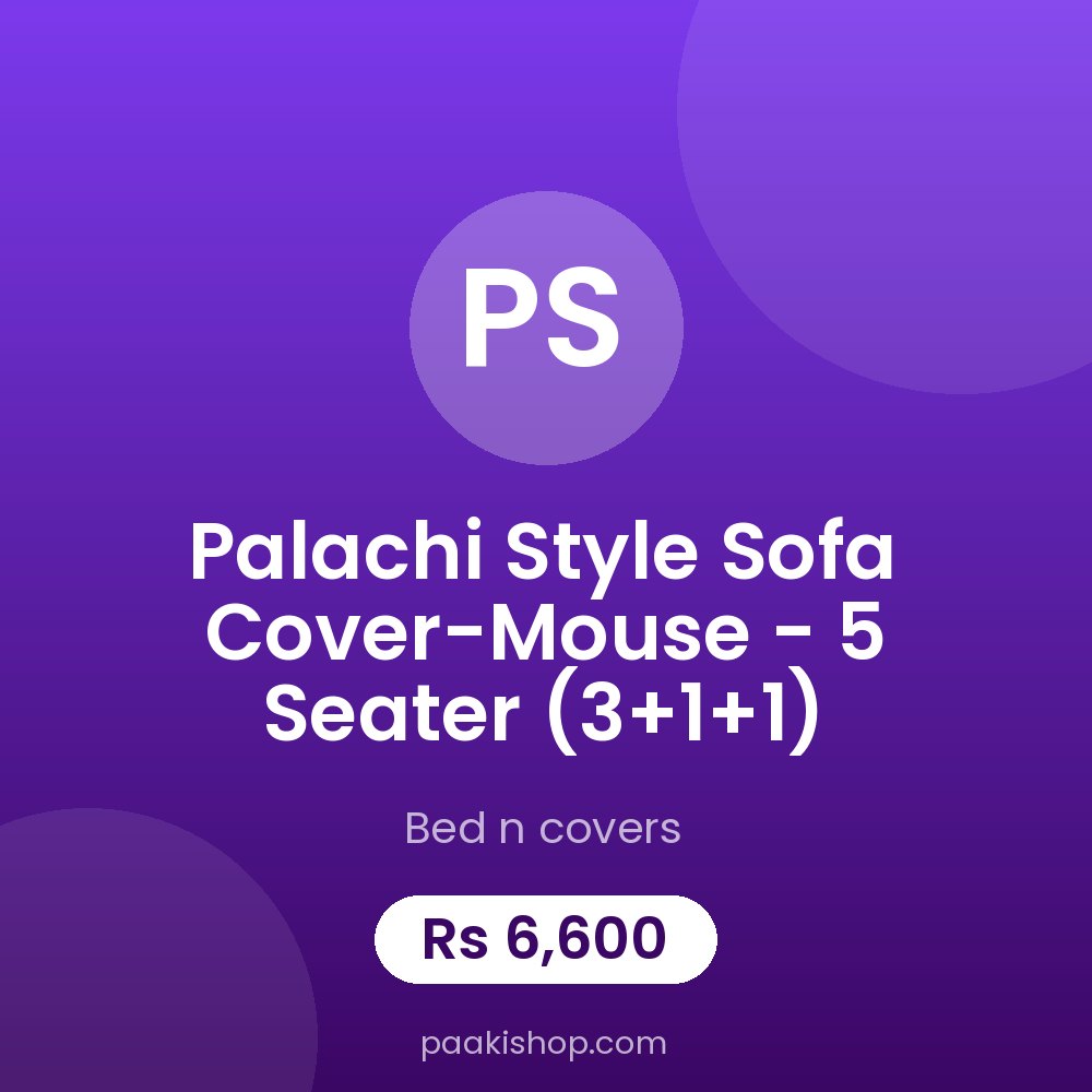 Palachi Style Sofa Cover-Mouse - 5 Seater (3+1+1)