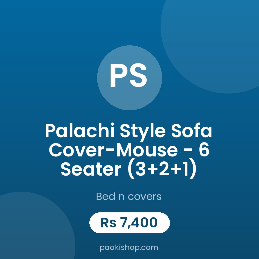 Palachi Style Sofa Cover-Mouse - 6 Seater (3+2+1)