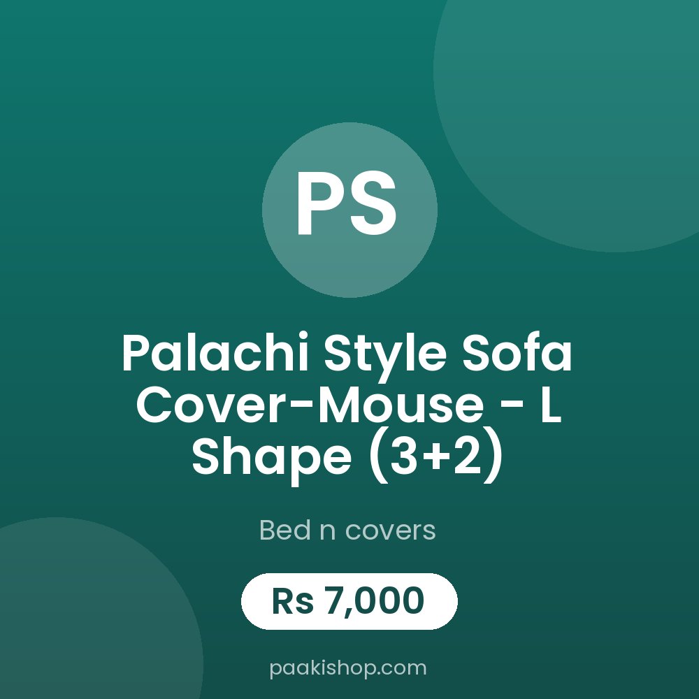 Palachi Style Sofa Cover-Mouse - L Shape (3+2)