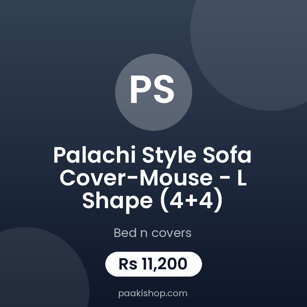 Palachi Style Sofa Cover-Mouse - L Shape (4+4)