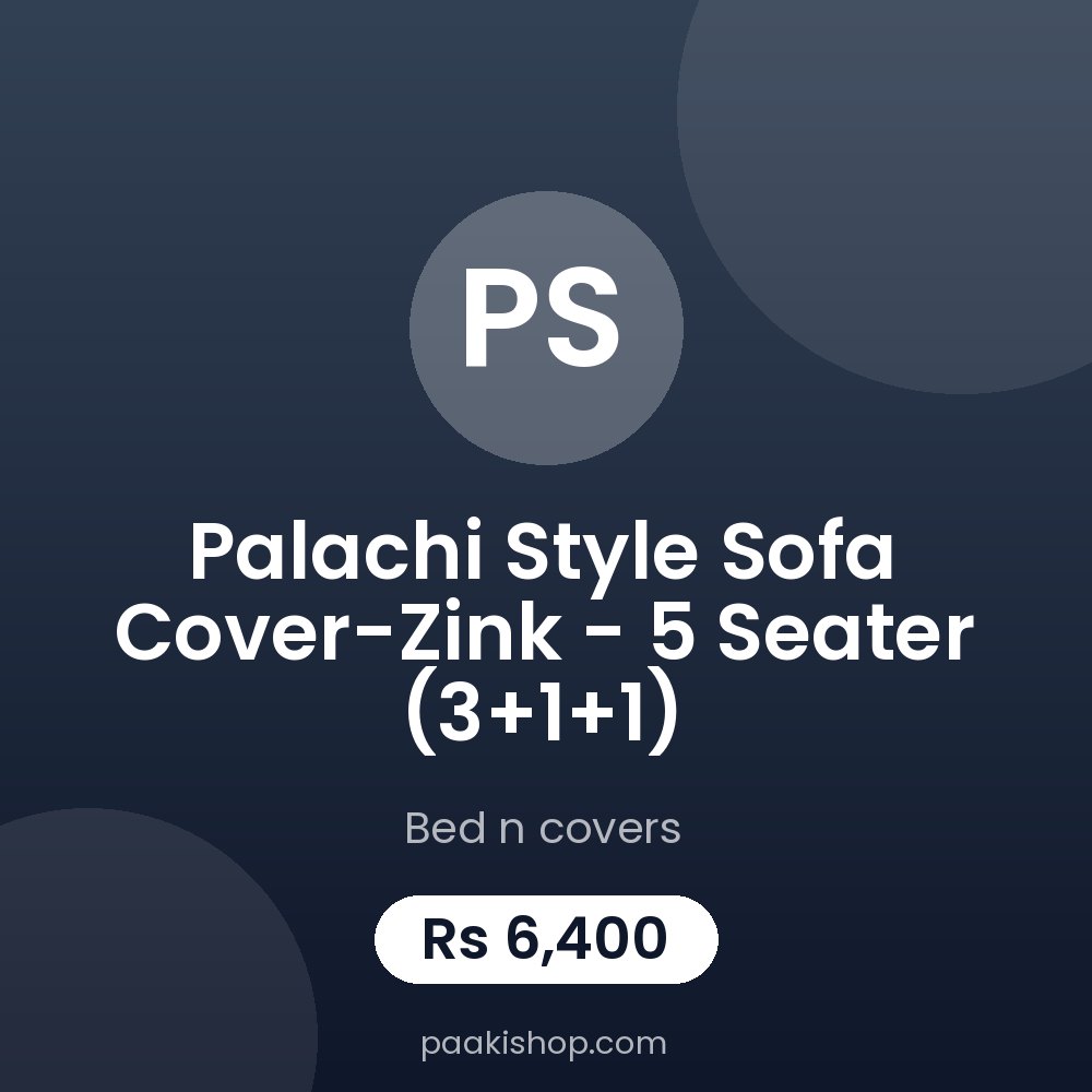 Palachi Style Sofa Cover-Zink - 5 Seater (3+1+1)