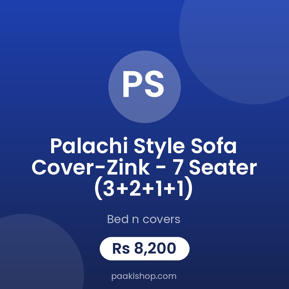Palachi Style Sofa Cover-Zink - 7 Seater (3+2+1+1)