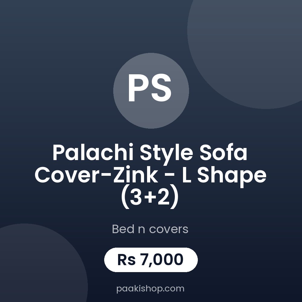 Palachi Style Sofa Cover-Zink - L Shape (3+2)