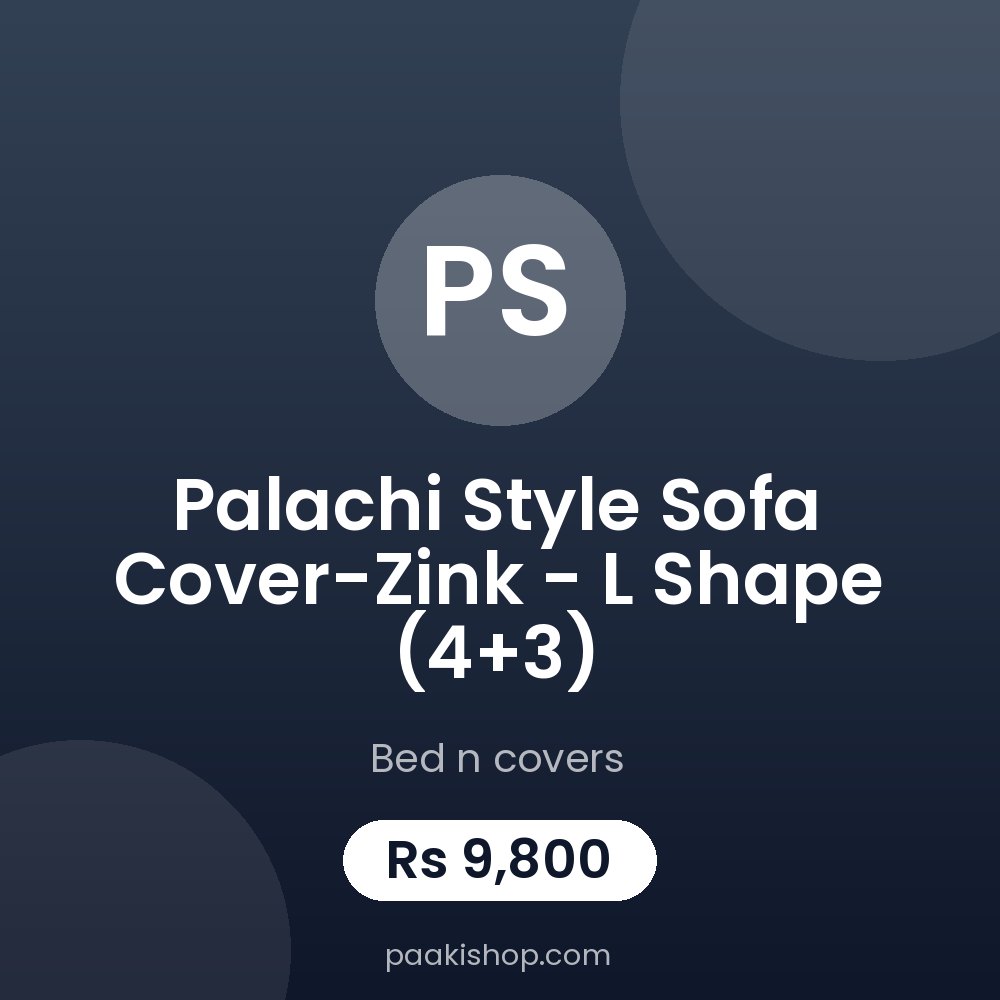 Palachi Style Sofa Cover-Zink - L Shape (4+3)