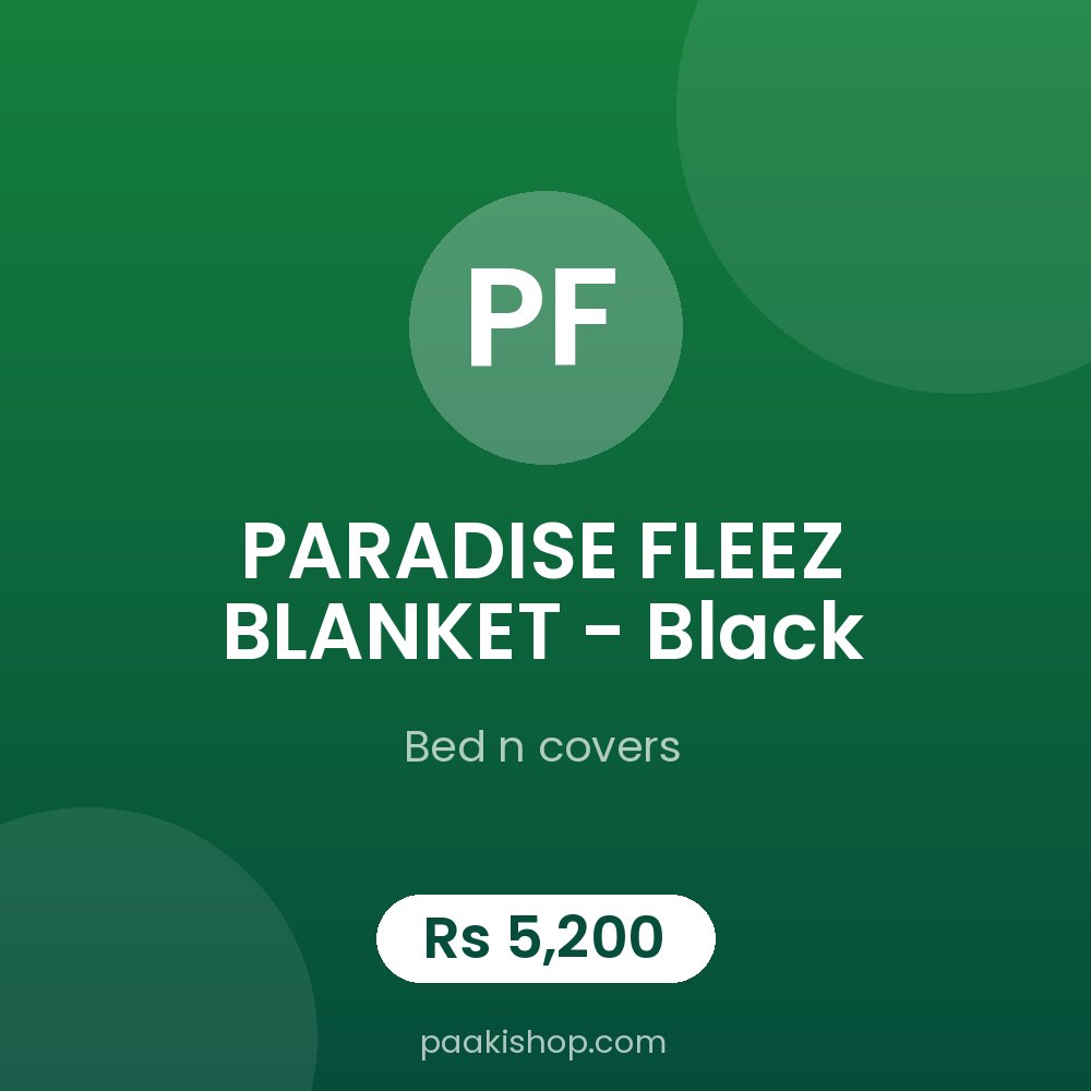 PARADISE FLEEZ BLANKET - Black