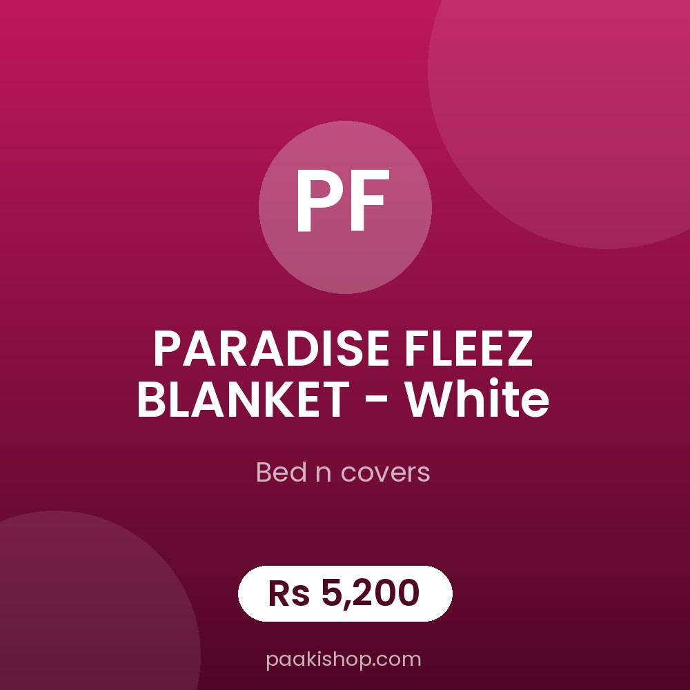 PARADISE FLEEZ BLANKET - White
