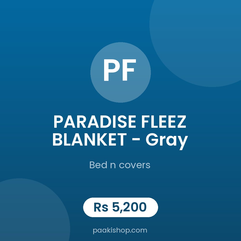 PARADISE FLEEZ BLANKET - Gray