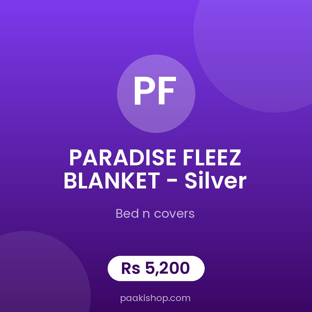 PARADISE FLEEZ BLANKET - Silver