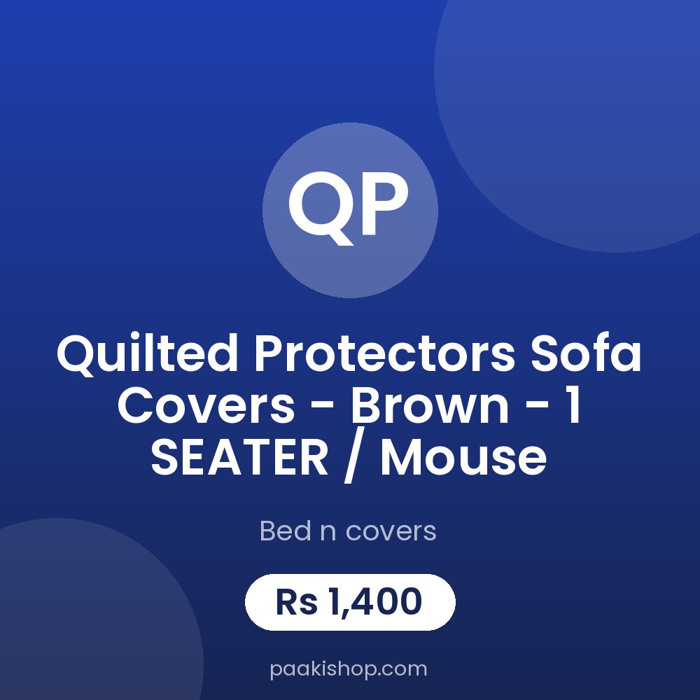 Quilted Protectors Sofa Covers - Brown - 1 SEATER / mouse