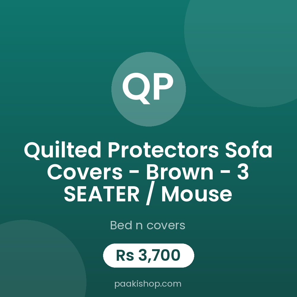 Quilted Protectors Sofa Covers - Brown - 3 SEATER / mouse