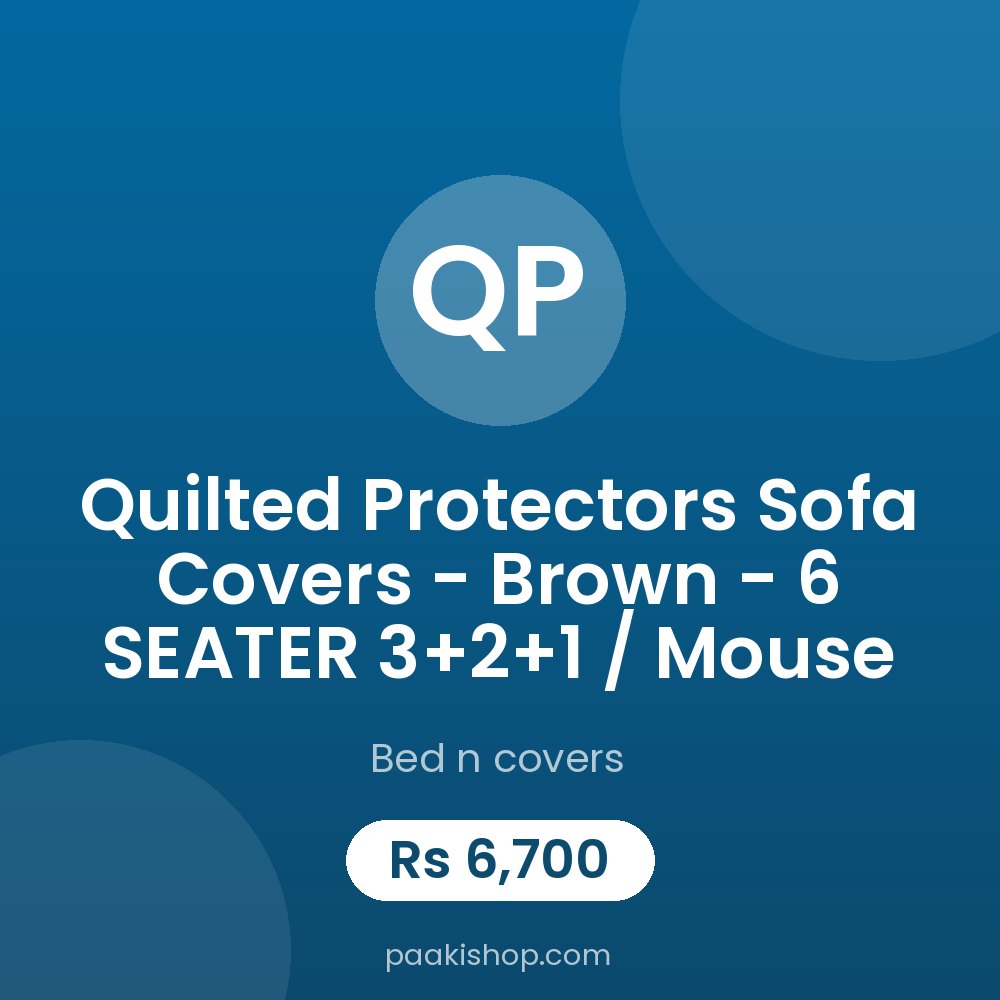 Quilted Protectors Sofa Covers - Brown - 6 SEATER 3+2+1 / mouse
