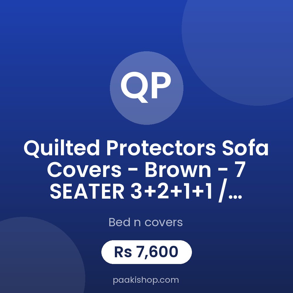 Quilted Protectors Sofa Covers - Brown - 7 SEATER 3+2+1+1 / mouse