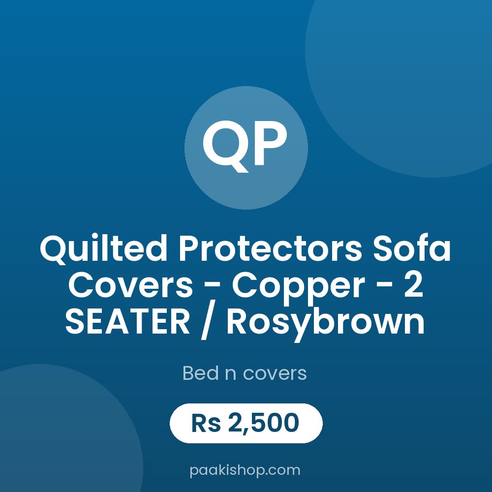 Quilted Protectors Sofa Covers - Copper - 2 SEATER / Rosybrown