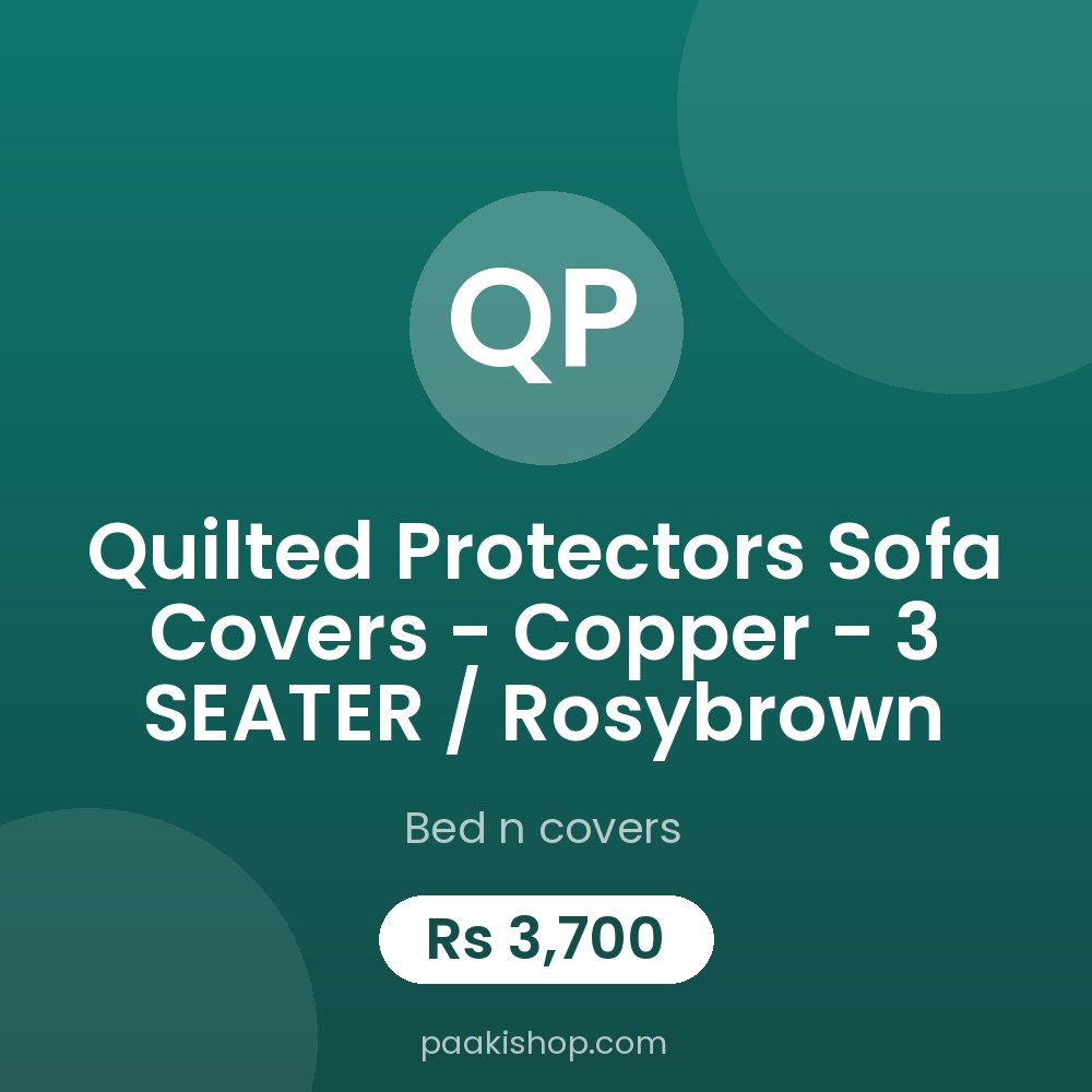 Quilted Protectors Sofa Covers - Copper - 3 SEATER / Rosybrown