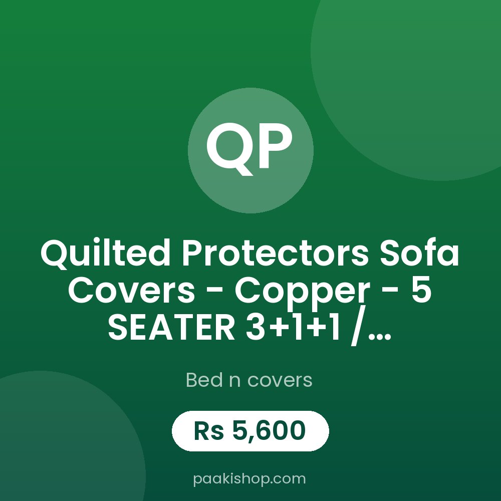 Quilted Protectors Sofa Covers - Copper - 5 SEATER  3+1+1 / Rosybrown
