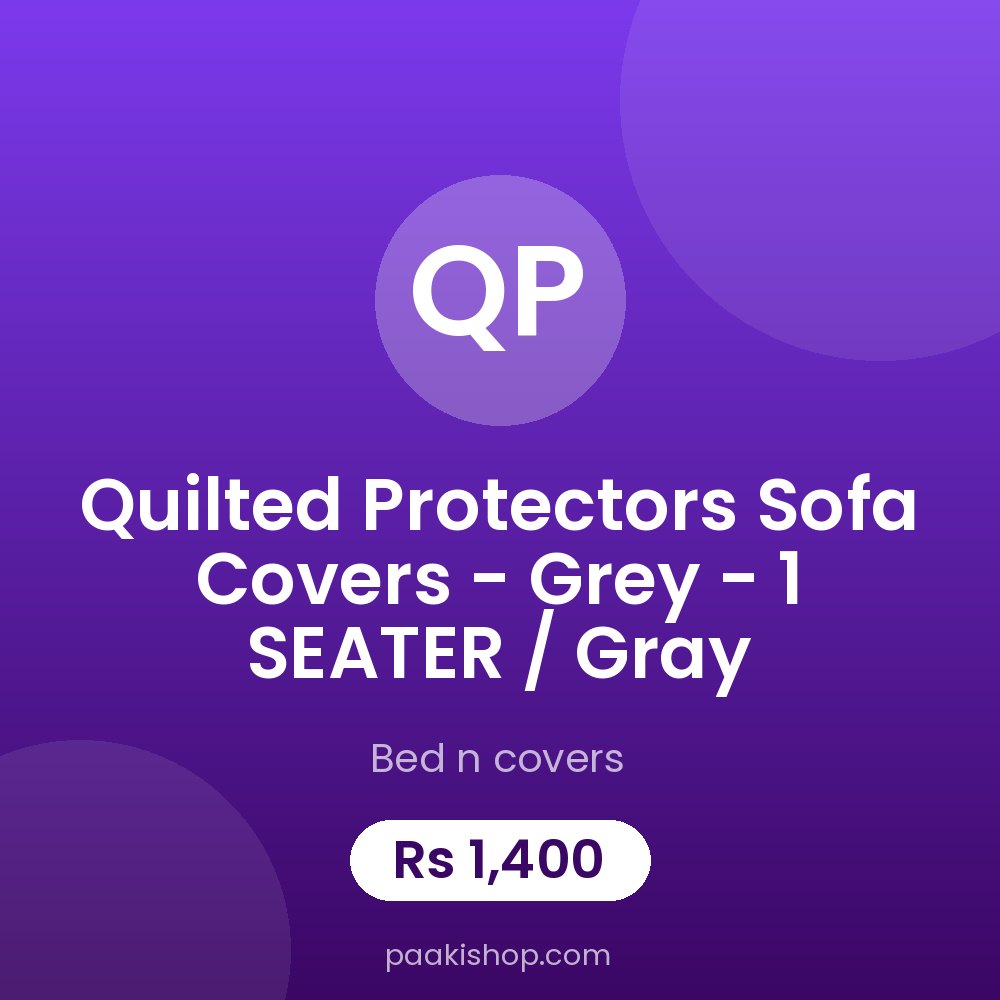 Quilted Protectors Sofa Covers - Grey - 1 SEATER / Gray