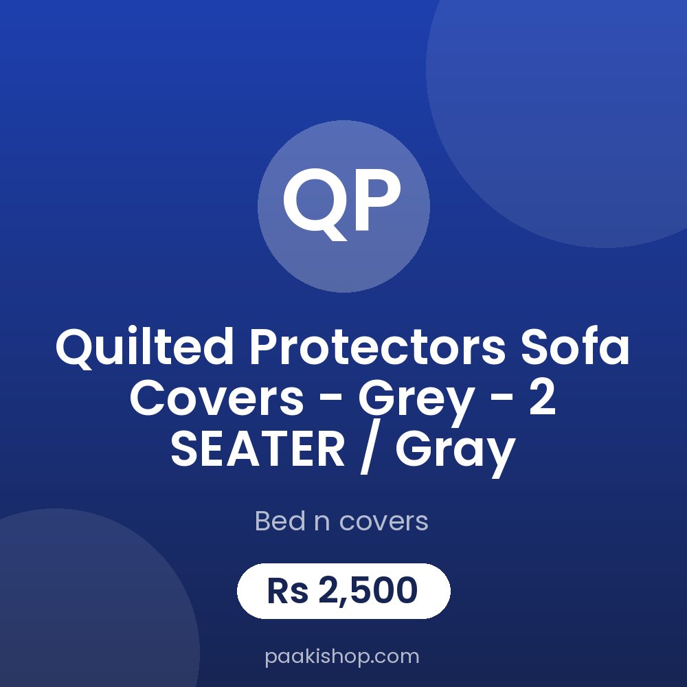 Quilted Protectors Sofa Covers - Grey - 2 SEATER / Gray