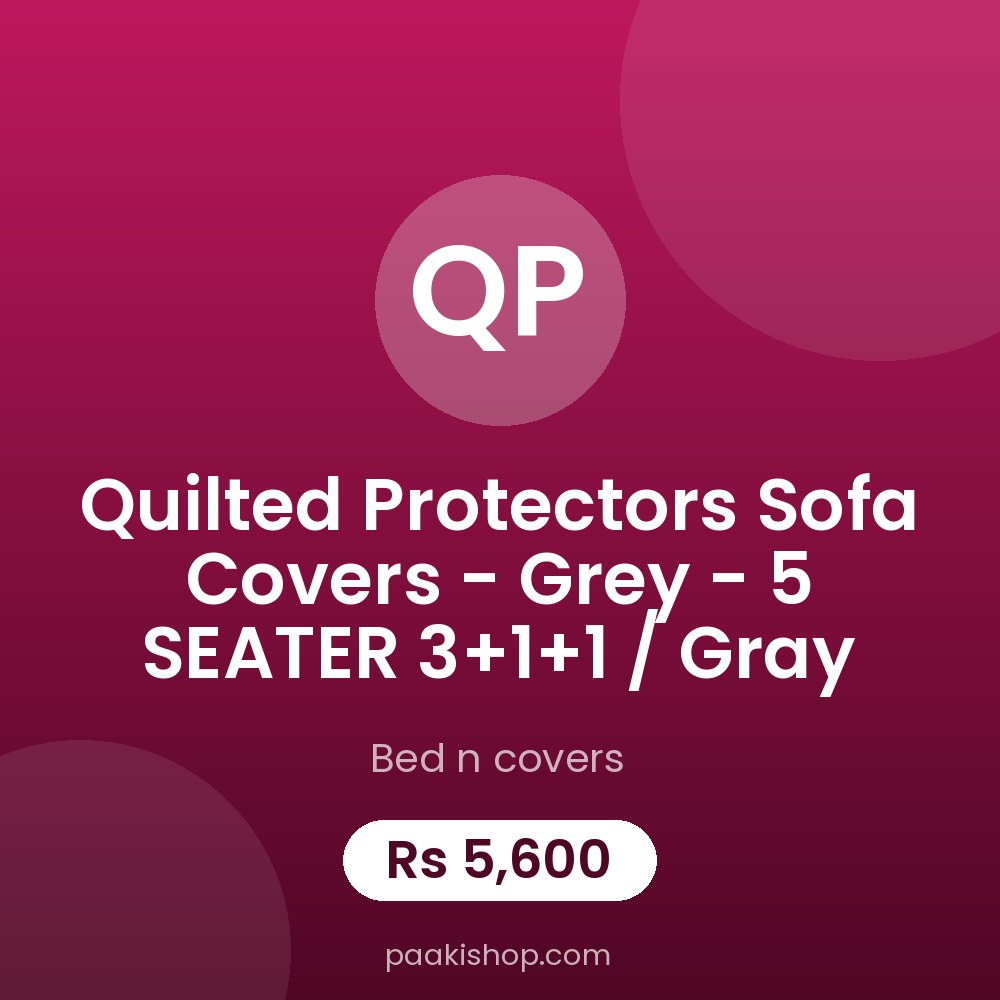 Quilted Protectors Sofa Covers - Grey - 5 SEATER  3+1+1 / Gray