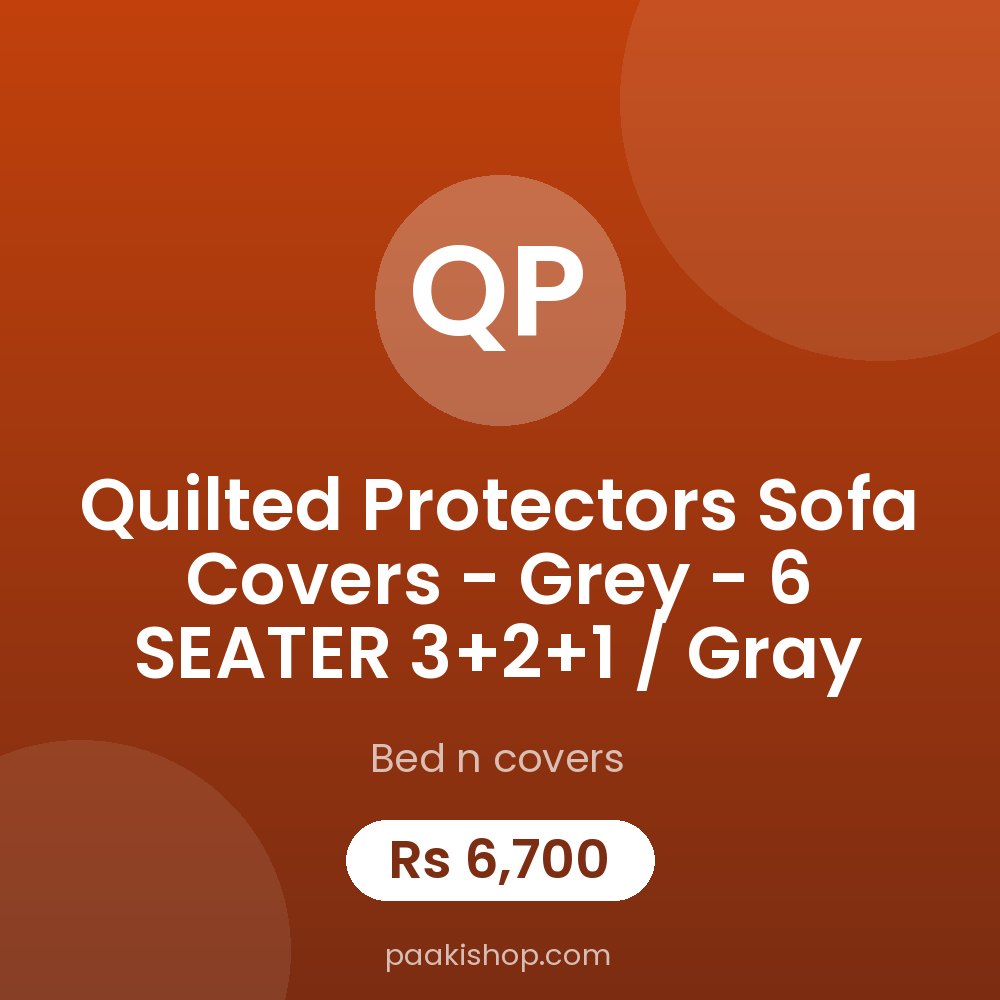 Quilted Protectors Sofa Covers - Grey - 6 SEATER 3+2+1 / Gray