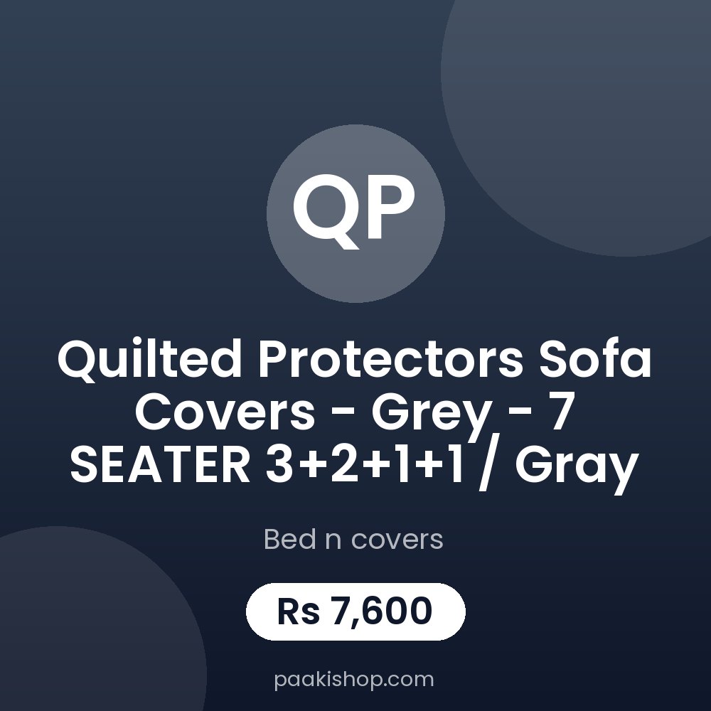 Quilted Protectors Sofa Covers - Grey - 7 SEATER 3+2+1+1 / Gray