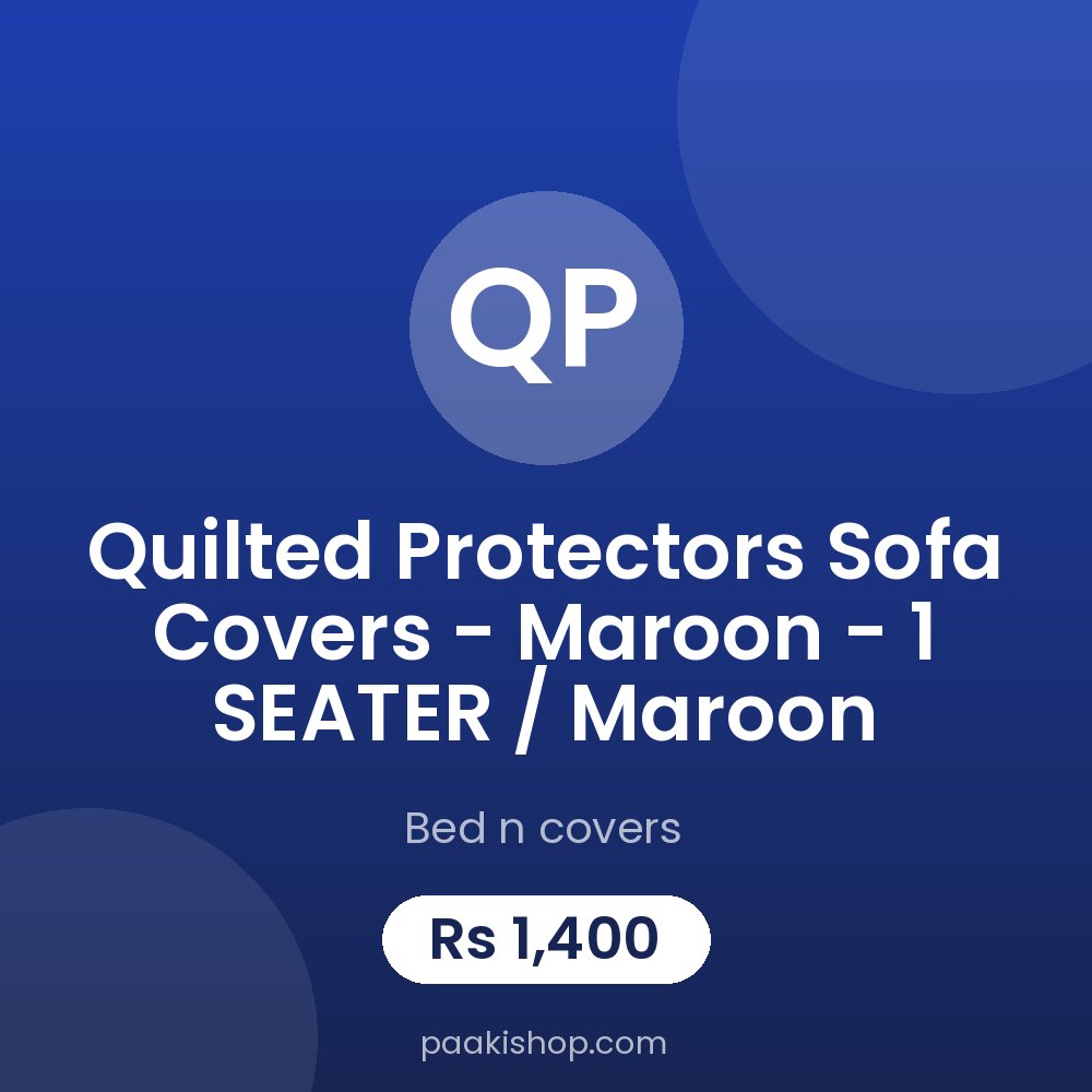 Quilted Protectors Sofa Covers - Maroon - 1 SEATER / Maroon
