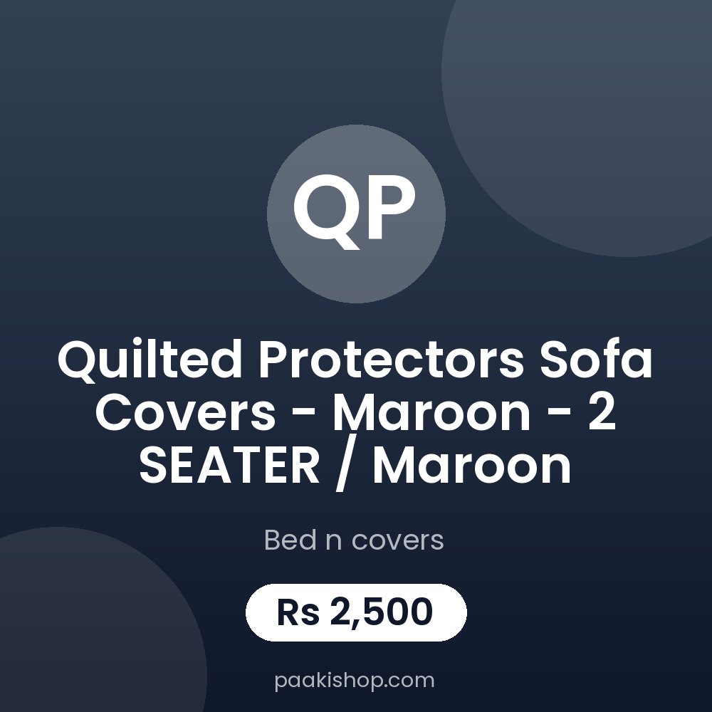 Quilted Protectors Sofa Covers - Maroon - 2 SEATER / Maroon