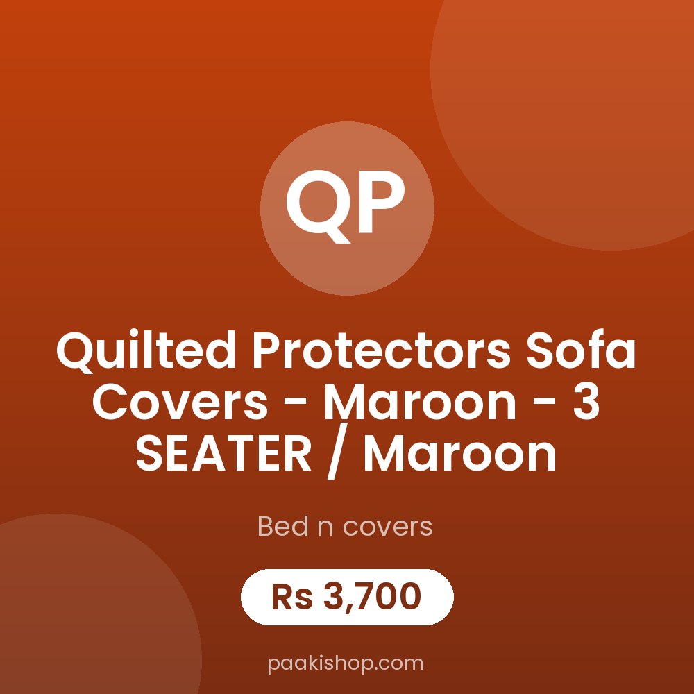 Quilted Protectors Sofa Covers - Maroon - 3 SEATER / Maroon