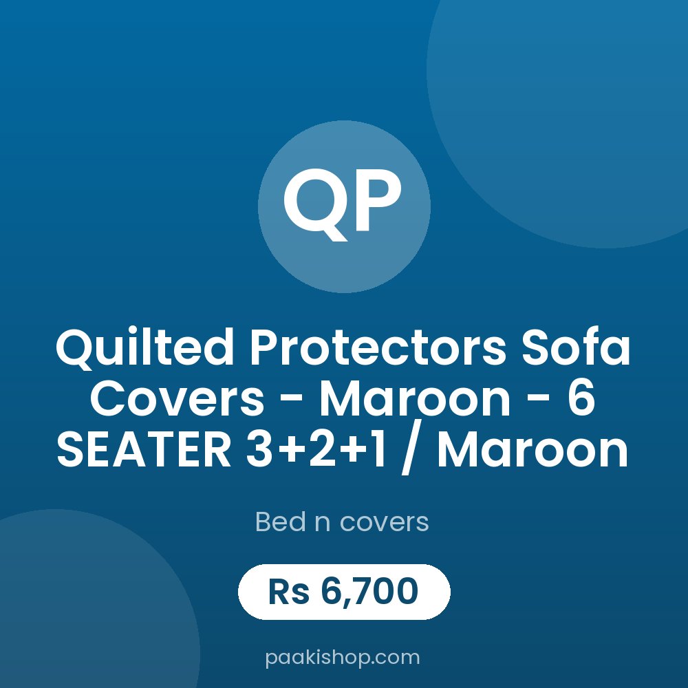 Quilted Protectors Sofa Covers - Maroon - 6 SEATER 3+2+1 / Maroon