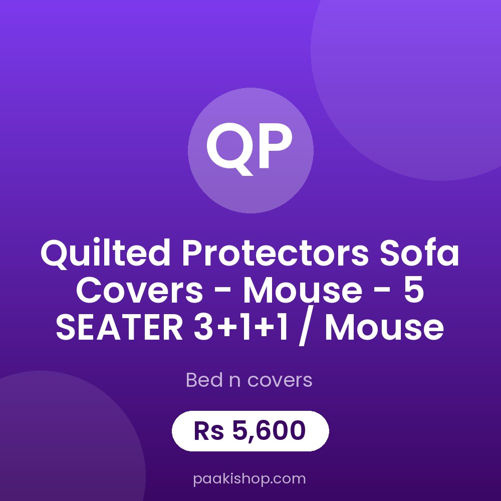 Quilted Protectors Sofa Covers - mouse - 5 SEATER  3+1+1 / mouse