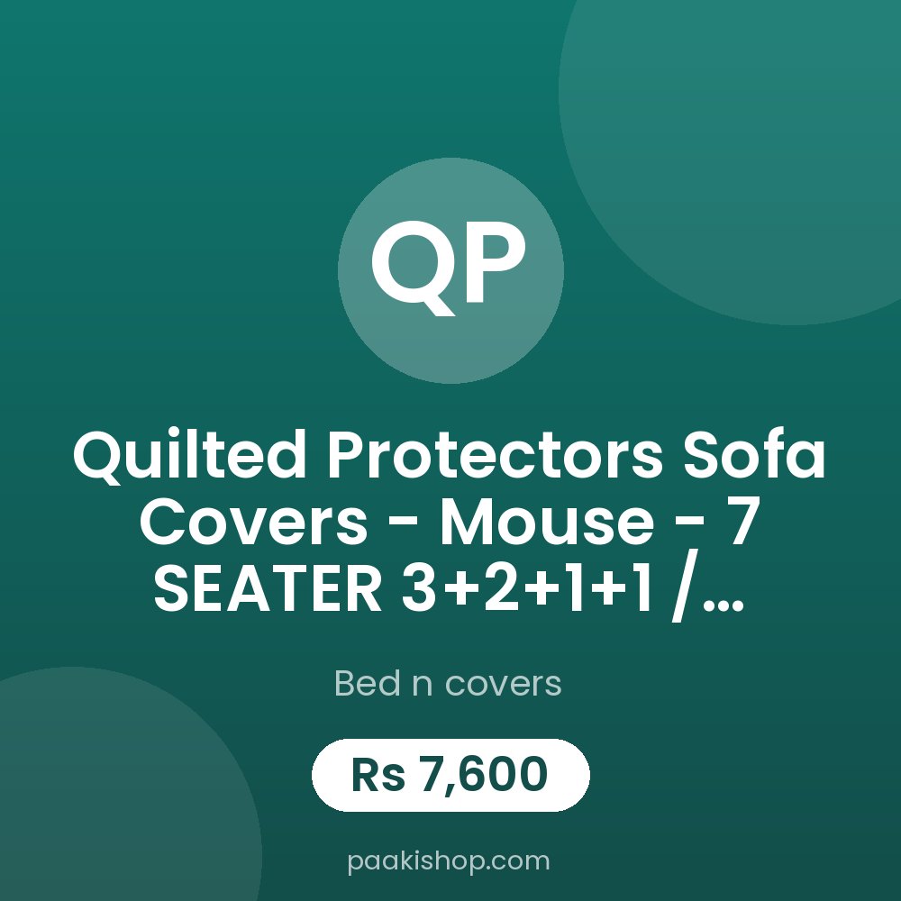 Quilted Protectors Sofa Covers - mouse - 7 SEATER 3+2+1+1 / mouse